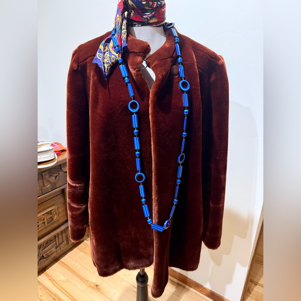 Kay Unger Rich Brown disco jacket vintage
